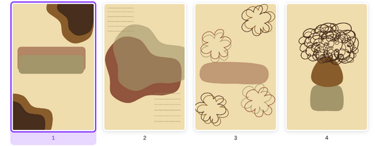 Brown Digital planner Cover (Set of 4)